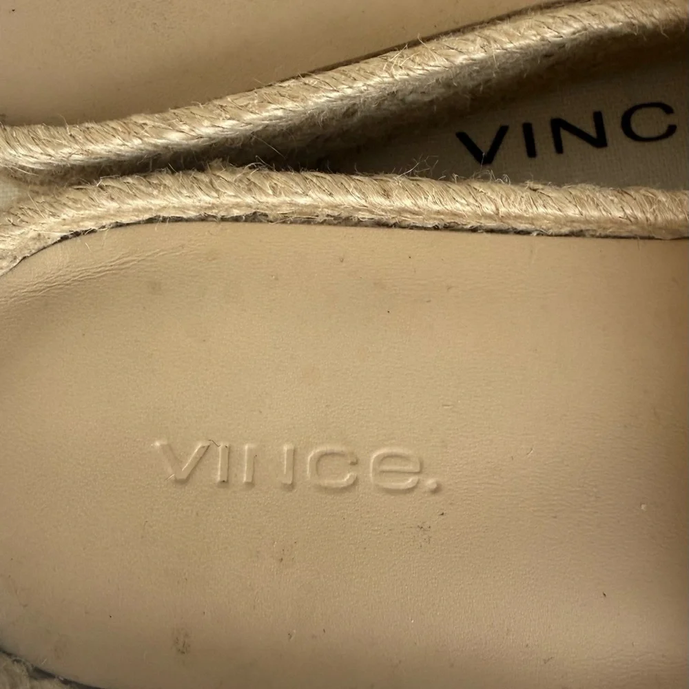 Vince Suede Tan Espadrille Platform Slides NWOT Size 8 - Picture 6 of 10